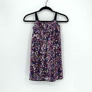 Milly Minis Pink Blue Sequin Sparkle Sheath Short Dress Sleeveless Girls Size 10